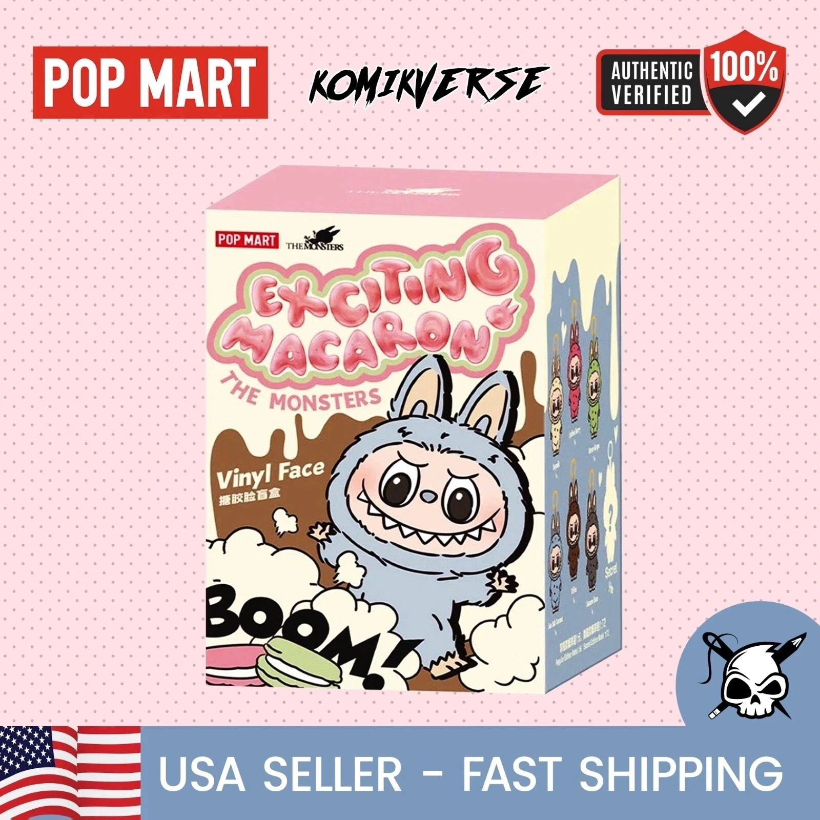 *USA* AUTHENTIC POP MART LABUBU MONSTERS EXCITING MACARON (VINYL FACE BLIND BOX) - Image 4